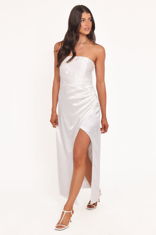 Kara Strapless Maxi Dress - White