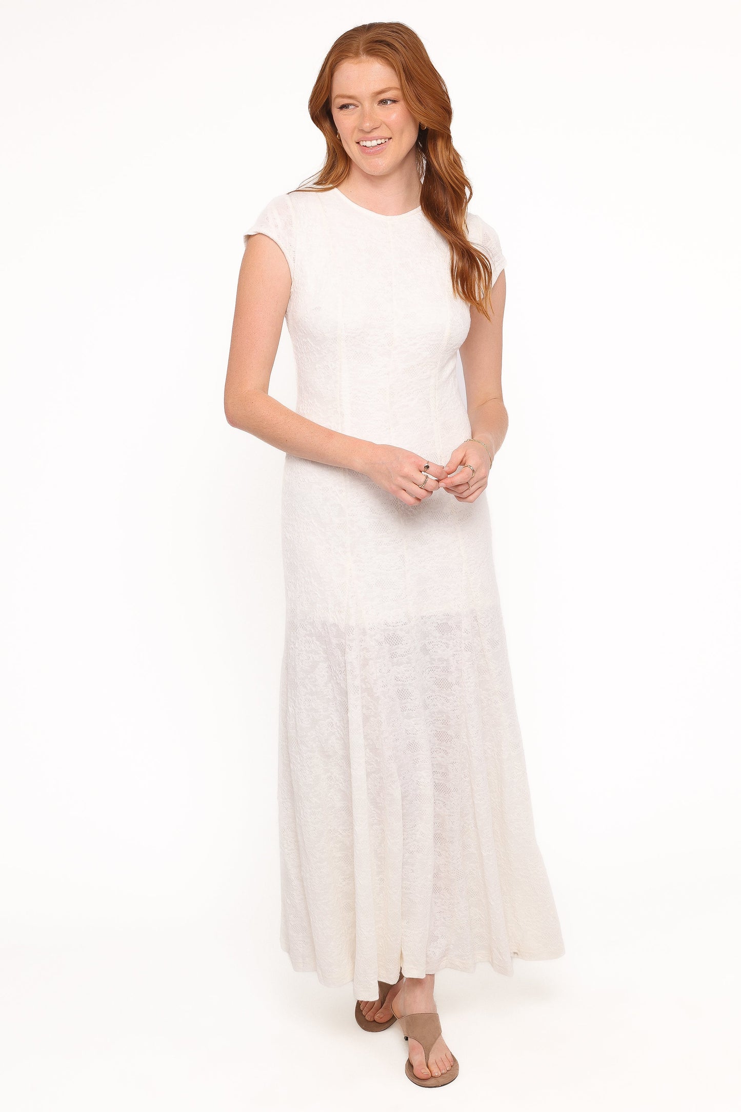 Constance Lace Maxi Dress - White