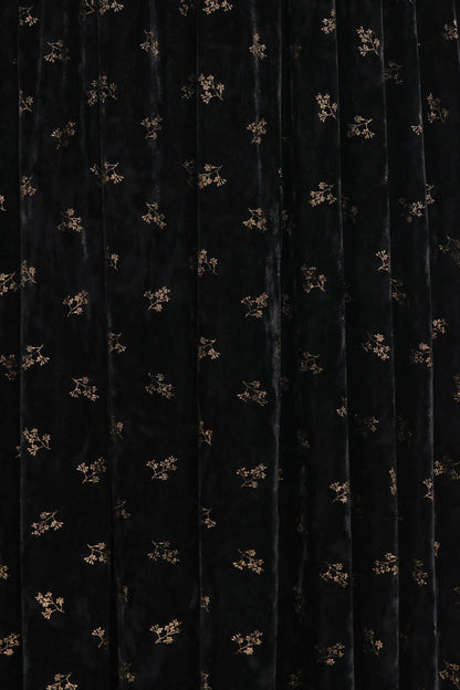 Farryn Maxi Dress - Black/Gold Velvet
