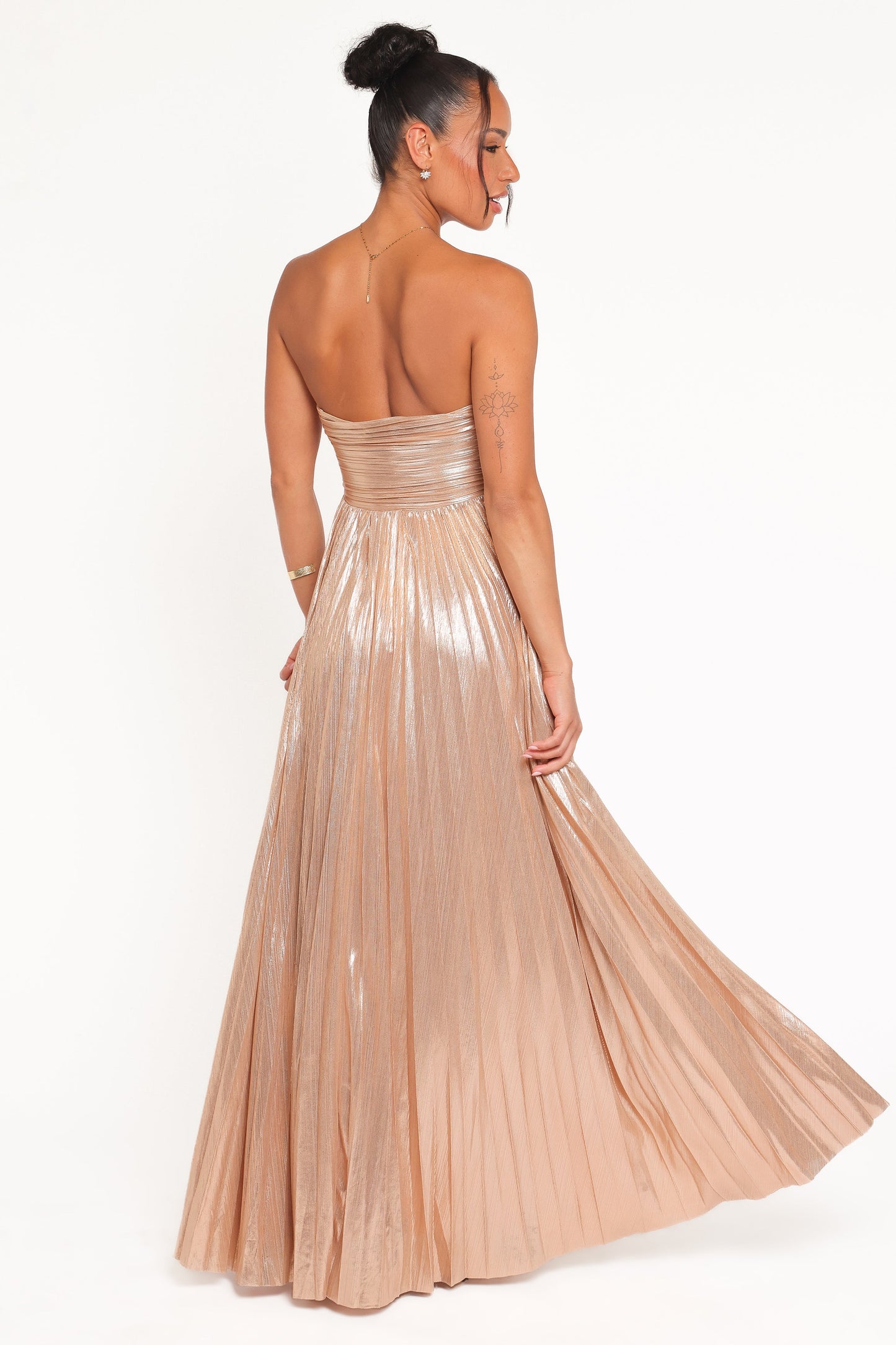 Faye Strapless Maxi Dress - Gold