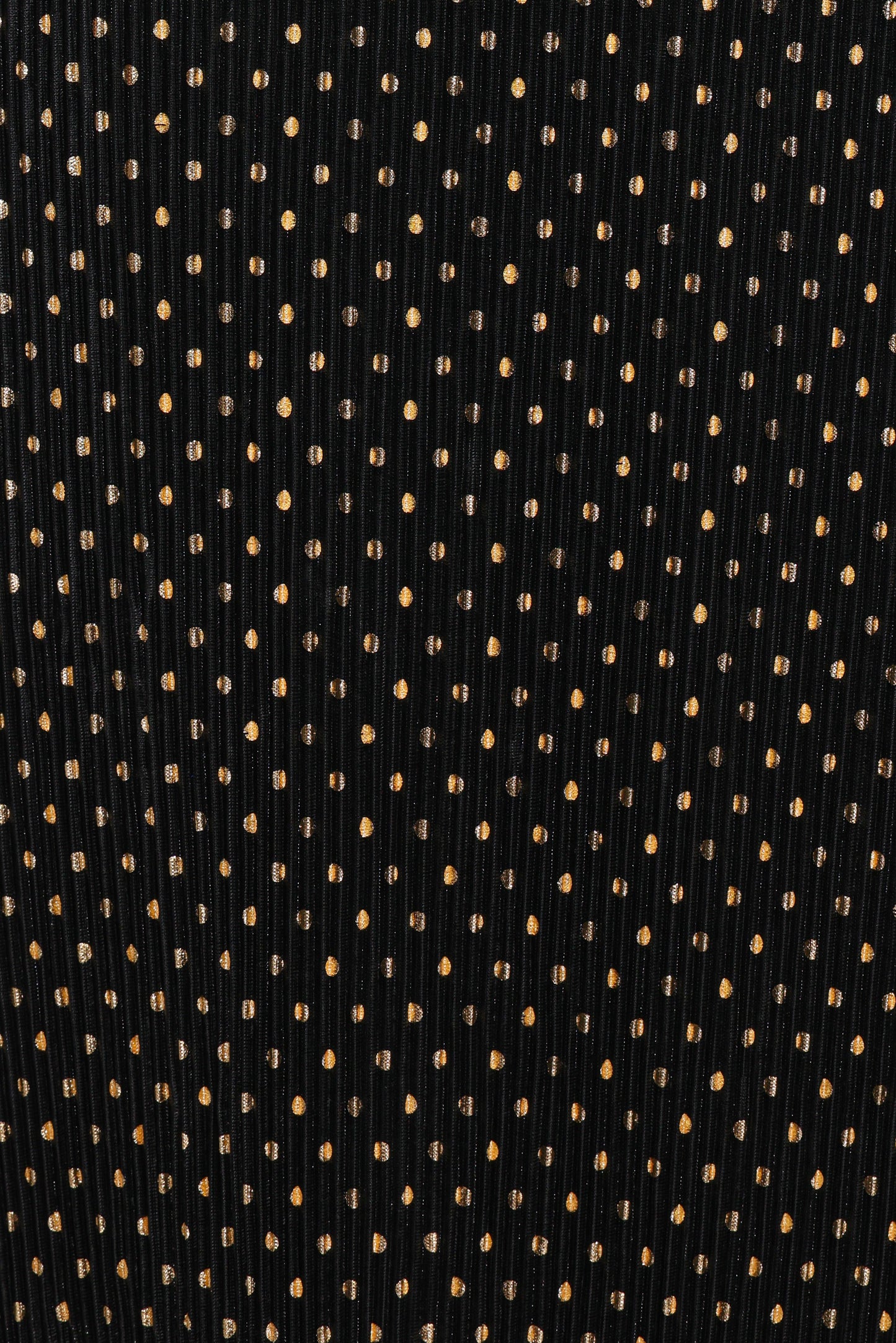 Melody Plisse Halter Maxi Dress - Black/Gold Polka Dot