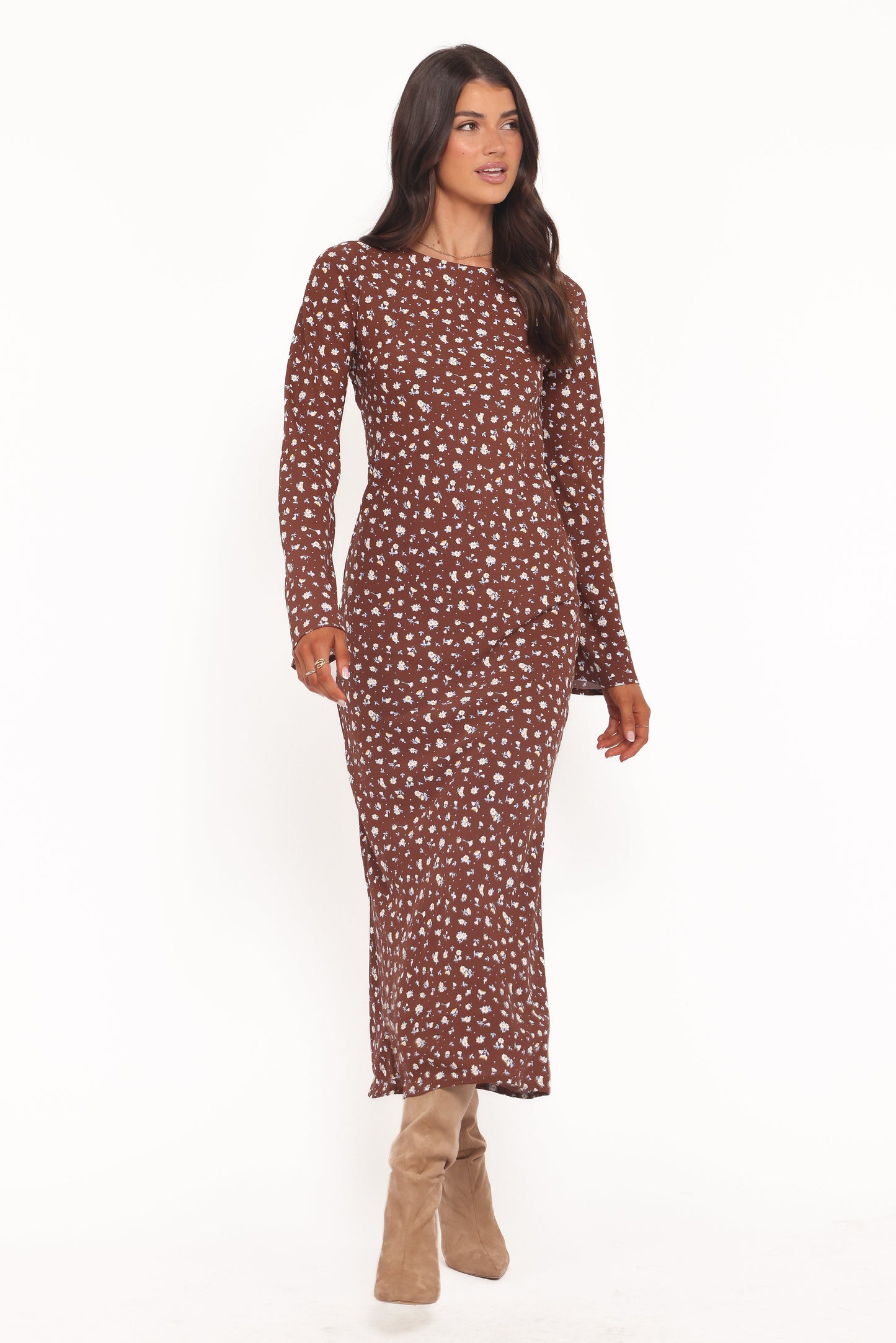 Talitha Maxi Dress - Brown Floral
