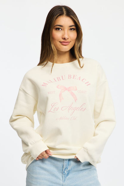 White Graphic Sweater Long Sleeve