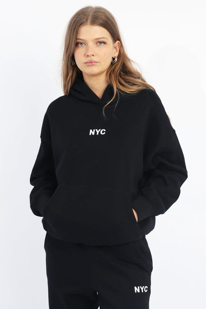 Black Hoodie Sweater Long Sleeve