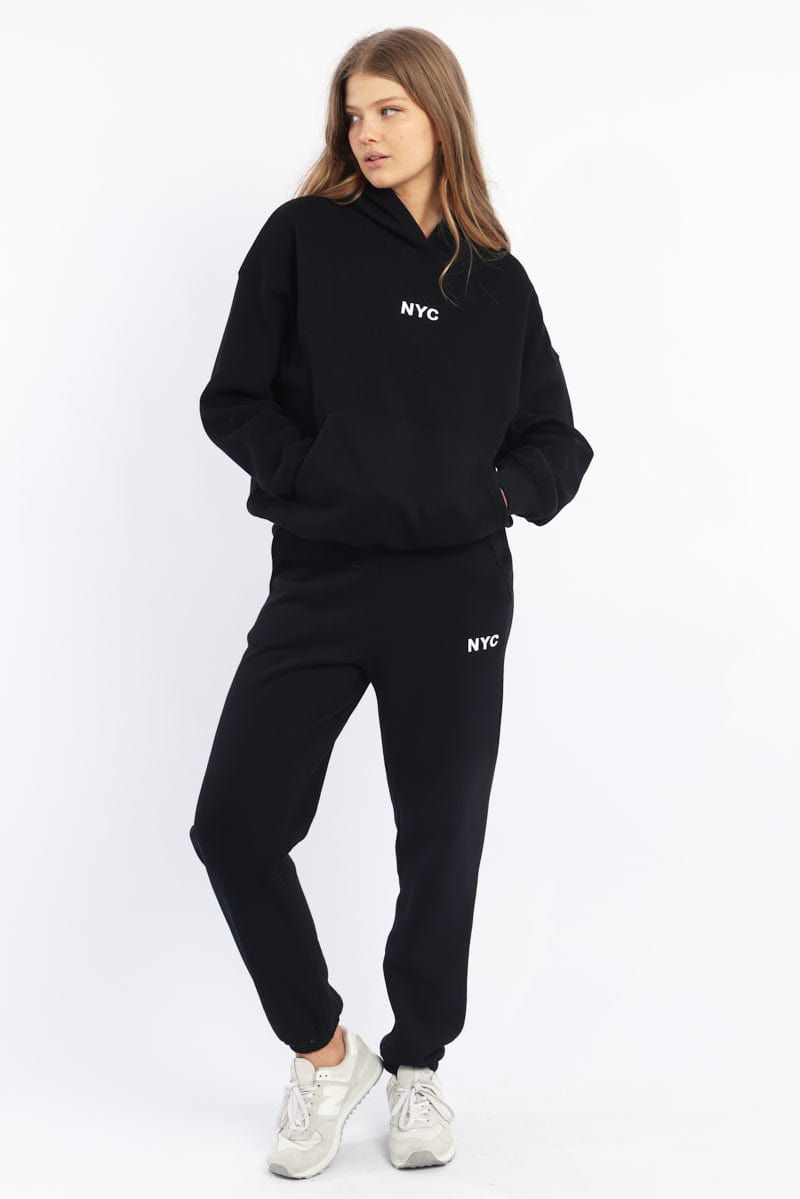 Black Hoodie Sweater Long Sleeve